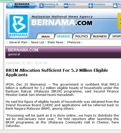 BR1M; cutting our own flesh to feed ourselves – Malaysia Today