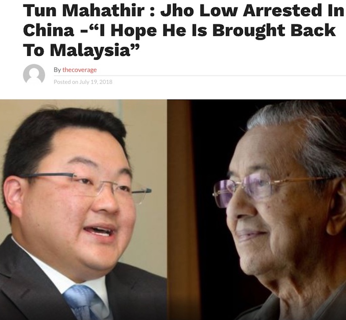 Why did Mahathir not discuss Jho Low with the Chinese? - Malaysia Today