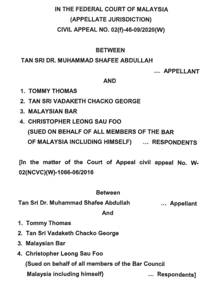 Rayuan Shafee Dibenarkan Mahkamah Perintah Majlis Peguam Bayar Ganti Rugi Malaysia Today